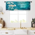 thumbnail image 5 of Daisy Farmhouse Rustic Kitchen Curtain Valance 54W x 18H Rod Pocket Teal Quotes Inspirational Motivational Positive Window Treatment for Living Room Bedroom Bathroom, 5 of 5