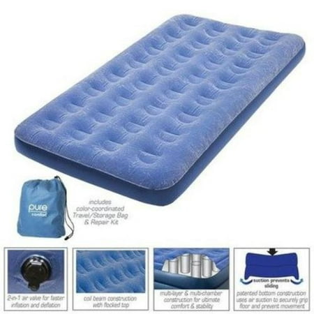 Pure fort Low Profile Flock Top Air Bed Walmart