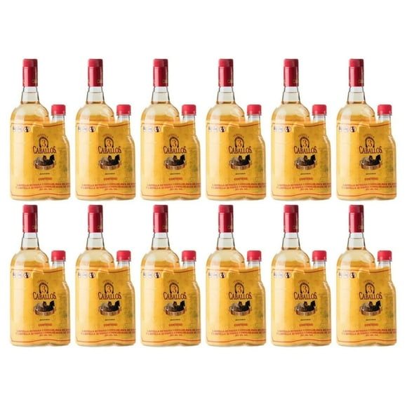 Pack de 12 Tequila Tres Caballos Joven de 950 ml Mini de 250 ml