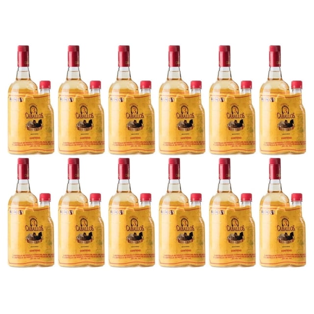 Pack de 12 Tequila Tres Caballos Joven de 950 ml Mini de 250 ml