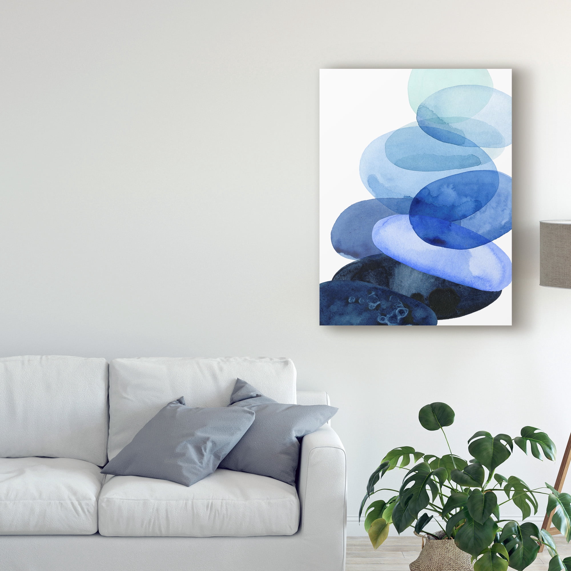 River Worn Pebbles I' Canvas Art by Grace Popp