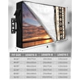 thumbnail image 7 of Outdoor TV Cover 52 to 55 Inch Weatherproof, Retro Boho Waterproof TV Screen Protector for Outside Decor with Zipper and Pocket 52"L x 30"H , Ethnic Tribal Striped Pattern Brown Beige, 7 of 7