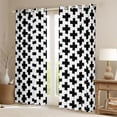 thumbnail image 2 of Manfei White Black Curtains Pack of 2 (42x84 Each),Minimalist Geometric Pattern Curtains Blackout,Modern Art Bedroom Curtains For Boys Kids,Microfiber Bedroom Decor, 2 of 6