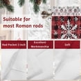 thumbnail image 7 of Winter Snowflake Valances for Windows, 42 x 18in, Christmas Red Black Plaid Silhouette Rod Pocket Kitchen Valance Curtain Light Filtering Window Treatments for Living Room Bedroom, 1 Panel, 7 of 7