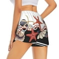 thumbnail image 4 of Picia Starfishes Shells Pattern Women's 2 in 1 Athletic Running Shorts High Waisted Workout Casual Gym Sweat Shorts with Comfy Liner Zipper Pockets-Large, 4 of 9