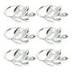 thumbnail image 1 of EeaseMX 6 anillos para servilletas con hojas chapadas, porta servilletas decorativos y hebillas para banquetes de boda (plateados), 1 of 7