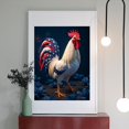 thumbnail image 2 of Diamond Art Kits for Adults - 5d Rooster Patriotic Blue Red Feathers Diamond Painting for Adults, Diamond Art for Adults Beginners, Diamond Painting Kits for Adults for Home Wall Decor, 2 of 7