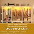 thumbnail image 3 of 6 Doors Armoire Wardrobe Closet with LED and Mirror, 71" H Freestanding Wooden Wardrobe Closet Cabinet for Bedroom w 2 Drawers,Wooden Clothing Storage Cabinet w Hanging Rod,Closets for Bedroom, 3 of 9