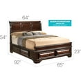 thumbnail image 2 of Glory Furniture LaVita Queen Storage Bed in Cappuccino, 2 of 6