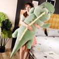 thumbnail image 2 of Nuevo dinosaurio de peluche de gran tamaño largo y encantador, muñeco de peluche de dinosaurio de dibujos animados suave, almohada para novio, regalo de cumpleaños para niñas y niños, 2 of 5