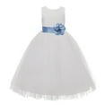 thumbnail image 2 of Ekidsbridal Girl Baptism Flower Girl Dress - Ivory Lace Heart Cutout with Tulle 172T-A (Size: 2-14), 2 of 3