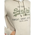 thumbnail image 4 of Superdry Vintage Logo Heritage Relaxed Pullover Hoodie, Grey, 4 of 5