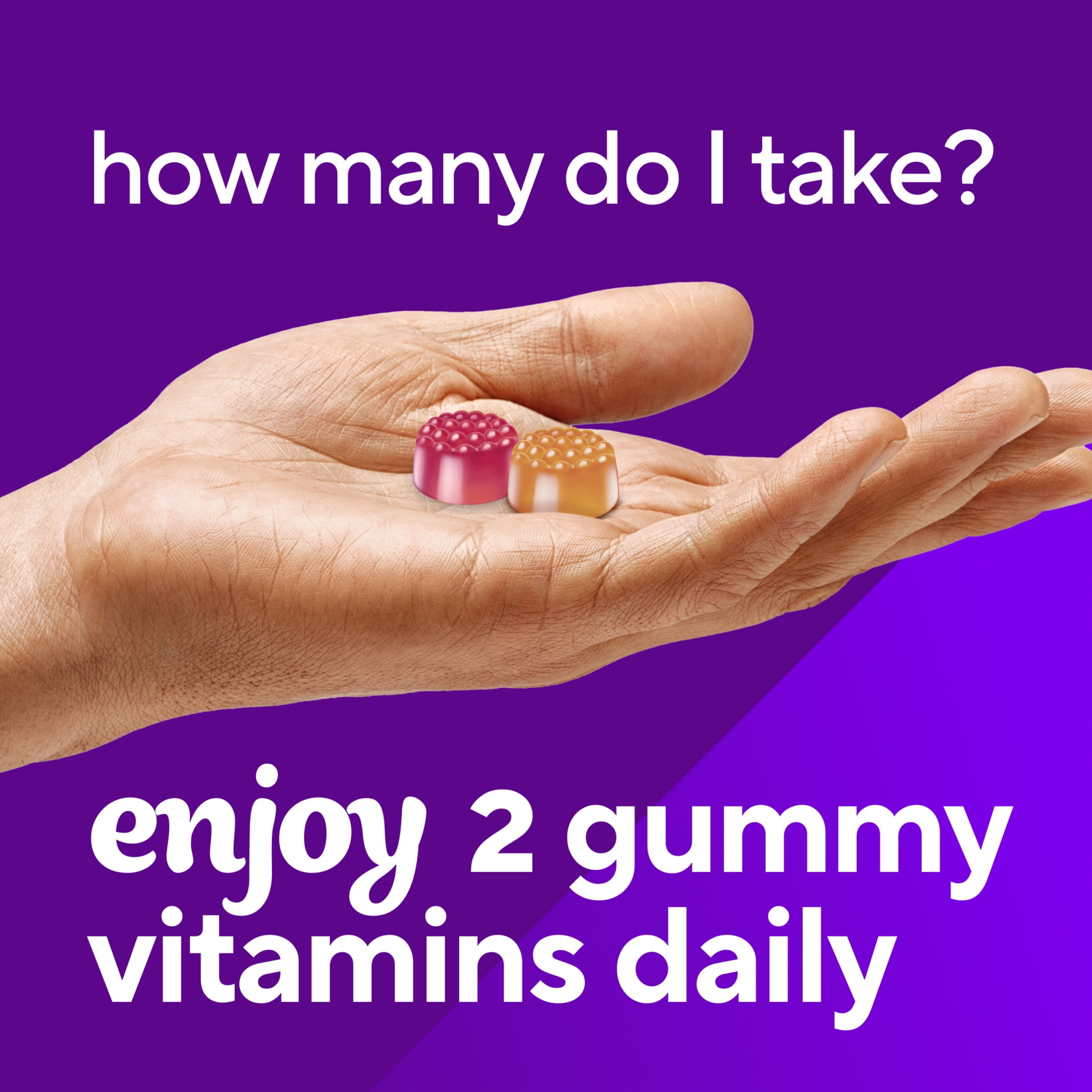 vitafusion Men's 50+ Daily Multivitamin Gummies with B Vitamins to Support Heart Health, 120 Count
