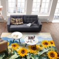 thumbnail image 4 of Area Rugs Indoor Non-Slip Rectangle Rug 5x7 Ft Summer Sunflowers Sky Mountain Watercolor Retro Landscape Rug Rubber Backing Floor Mats Non Shedding Home Decor Carpet for Entryway Living Room, 4 of 8