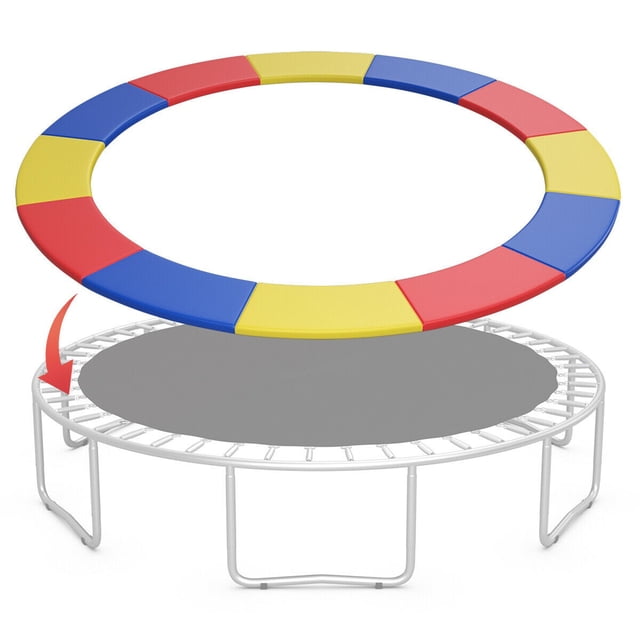 Gymax 14FT Trampoline Replacement Safety Pad Bounce Frame Waterproof Spring Cover