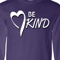 thumbnail image 4 of Inktastic Be Kind with Heart Ribbon in White Text Long Sleeve T-Shirt, 4 of 5