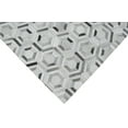 thumbnail image 5 of New Hairon Leather Handmade Ivory and Silver Area Rug, Hand Stitched Genuine Cowhide Leather Rug | LR2, 5 of 10