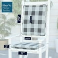 thumbnail image 4 of Klear Vu Porch Rocking Chair Cushions Set, Suitable for Living Room Rockers, Stylish Seat and Back Pads Include Fabric Ties, 20" X 17" X 2”, Gray, 4 of 6