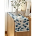 thumbnail image 5 of Table Runner 108 Inches Long for Kitchen Dining, Navy Blue Floral Dresser Scarf Farmhouse, Dining Table Decorations for Wedding/Parties, Spring Flowers Rustic Butterfly 13 x 108 In, 5 of 8