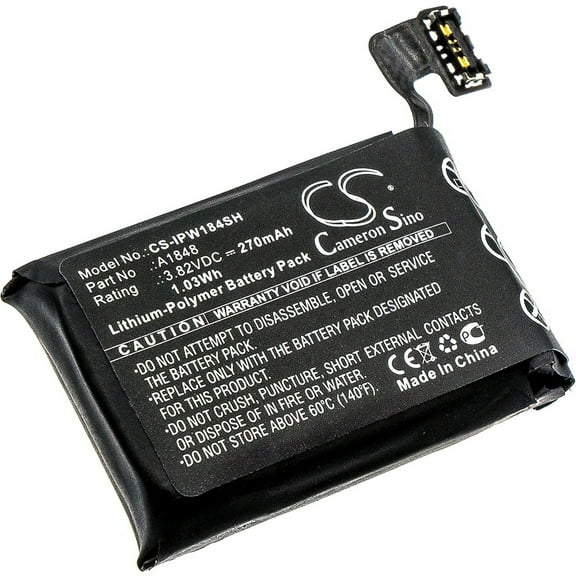 Replacement Battery for Apple A,MQKY2LL/A,MQL62LL/A,MR2W2LL/A,MR352LL/A,MRQE2LL/A,Watch Series 3 4G 38mm,Watch Series 3 LTE 38mm,PN:A1848,270mAh