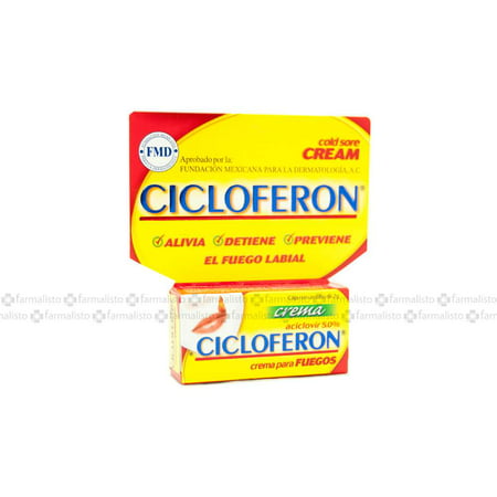 Cicloferon Crema Tratamiento del Fuego Labial 2g. Cold Sore Treatment Cream