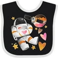 thumbnail image 3 of Inktastic Astronaut Valentine Outer Space Hearts Boys or Girls Baby Bib, 3 of 4