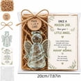 thumbnail image 2 of Emotional Support Glass Angel Pocket Hug Gift, Mini Glass Keepsake with Encouragement Card, Recycled Angel Desk Decor, Spiritual Sympathy Comfort Gift for Friends Family Stress Relief, 2 of 7