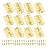 Uxcell Small Butt Hinges 1 inch, Jewelry Box Hinge with Screw for Jewelry Wooden Boxes, Gold 12 Pack