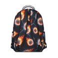 thumbnail image 3 of Baseballs Flames Pattern Backpack for School, Cute School Bag with Adjustable Shoulder Straps and Padded Back, 15.3"x11"x7.1", 3 of 5