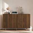 thumbnail image 2 of Hassch 55" Sideboard Buffet Cabinet, Modern 4-Door Storage Cabinet with Adjustable Shelves, Coffee Bar Cabinet for Dining Room, Living Room, Entryway, Brown, 2 of 8