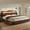 Walnut Brown, variant on GUNAITO King Bed Frame with 2 Drawers Headboard Platform Bed Frame with LED Lights Charging Station Rustic Brown