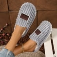 thumbnail image 4 of Fuzzy Slippers for Women Men Guest Adult Cozy Plush Memory Foam House Slides Shoes Winter Bedroom Home Slip on, 4 of 7