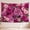 C, variant on XaaKee Tapestry Wall Hanging, Vibrant Pink Rosette Garden, Pink Snow Leopard Botanical Artwork, High-Quality Polyester Large Wall Tapestry, 60x40Inch