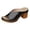Black, variant on Women's Low Block Heels Open Toe Sandals Chunky Slides Fashion Wedding Party Dress Slippers Casual Summer Mules Slip on Shoes Black Size 7