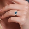 thumbnail image 2 of Divine_creation 2.00 Ct Cushion Cut London Blue Topaz Womens Wedding Bridal Ring Set 14K White Gold Plated-5, 2 of 2