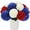 Red, White, Blue, variant on 12 Pcs Artificial Chrysanthemums Flowers Ball Flower, Fake Mums Flowers White Silk Flowers for Spring Home Decor Indoor Floral Arrangement Table Centerpiece (12, White)