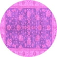 thumbnail image 1 of Ahgly Company Indoor Round Abstract Purple Modern Area Rugs, 6' Round, 1 of 4