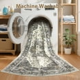 thumbnail image 4 of Uermei 9'x12' Large Area Rug for Living Room: Non-Slip Washable Stain Resistant Foldable Carpet for Bedroom Dining Room Office Home Decor - Beige Blue, 4 of 12