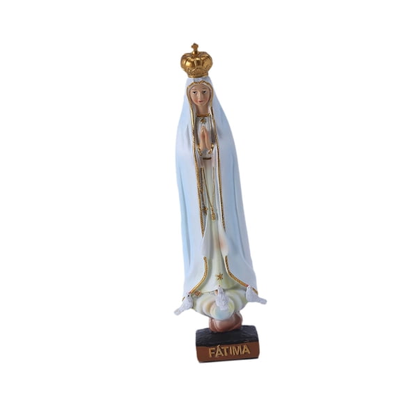 Escultura de Estatua Católica Creativa Pintada a Mano, Figura de María, Figura de Resina para Mesa, Estanterías, Vacaciones