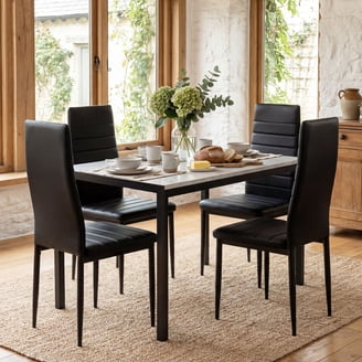 GDF Studio Modern Upholstered High Seat Bistro Set, Cedric 3 Piece