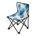 thumbnail image 2 of 600D Oxford Camping Chair Portable Foldable Chair Supports 220 lbs for Picnic, Fishing, Backpacking Blue Ink Pattern, 2 of 8