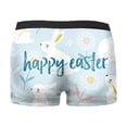 thumbnail image 3 of GDREDA Men's Easter Holiday Themed Mid Rise Briefs Soft Breathable Printed Swim Trunks Comfortable Underwear for Daily Wear Pink,M, 3 of 3