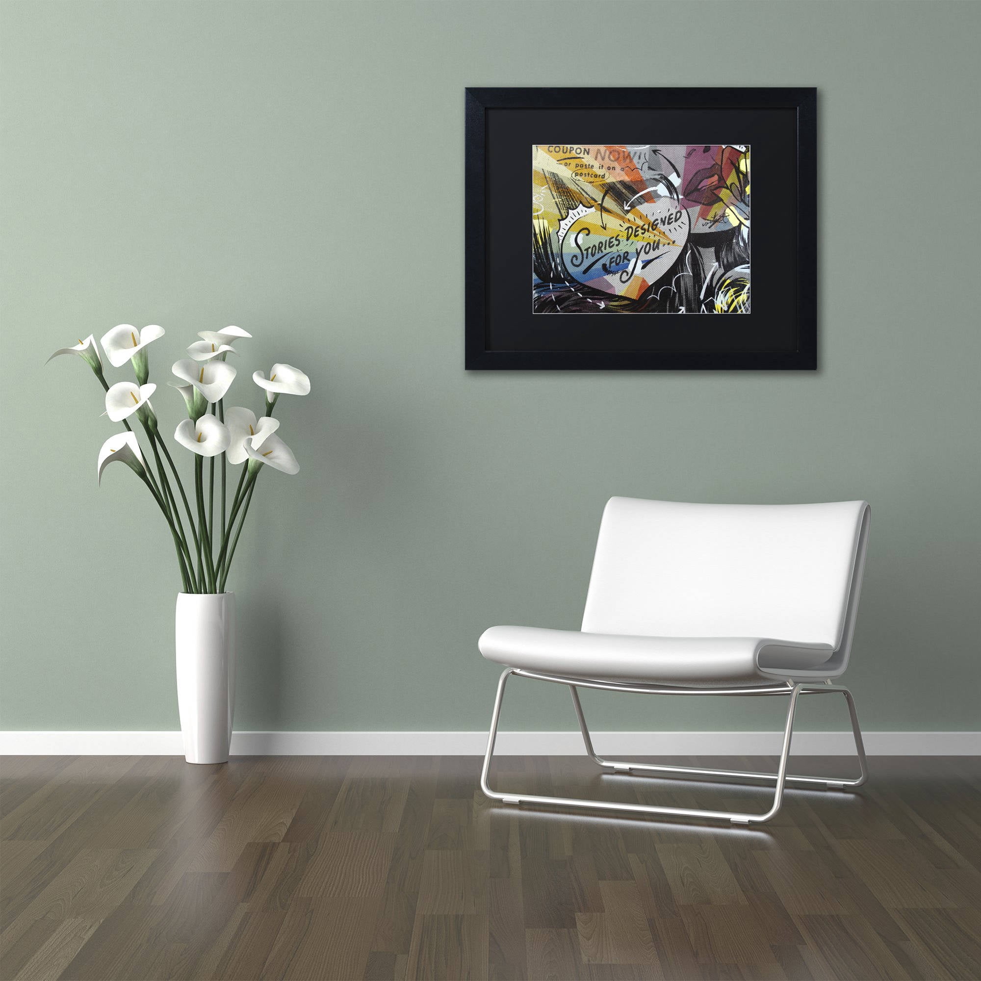 Trademark Fine Art "Coupon Stories" Canvas Art by Dan Monteavaro Black Matte, Black Frame