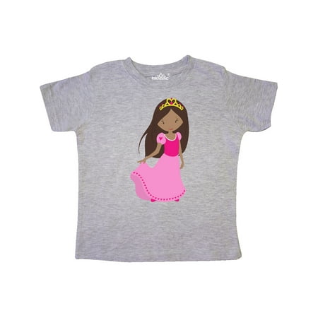 

Inktastic African American Princess Pink Dress Crown Gift Toddler Toddler Girl T-Shirt