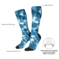 thumbnail image 6 of Cauagu Blue Tie Dye Print Women's Men's Ankle Socks 1-pack Casual Athletic Socks for Unisex Adult Moisture-Wicking Socks for Daily Wear/Running/Sport, 6 of 8