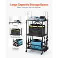 thumbnail image 2 of VEVOR Fishing Rod Holder for 10-Rods, Mobile Fishing Pole Rack Cart with Wheels, Fish Gear Equipment Organizer for Garage Home Indoor Use, for Tackle Box Reel Accessories Storage, Gifts for Men, 2 of 9