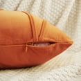thumbnail image 3 of Unique Bargains Velvet Throw Pillow Covers Set of 2 Square Cushion Orange 18" x 18", 3 of 6