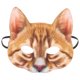 thumbnail image 1 of 1 máscara de gato de medio ojo para cosplay, divertida máscara de gato para disfraz, mascarada, carnaval, Halloween, banquete (estilo gato naranja)., 1 of 6