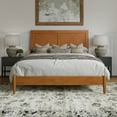 thumbnail image 2 of AFI Berkshire Queen Solid Wood Low Profile Platform Bed, Light Toffee, 2 of 9