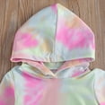 thumbnail image 6 of Bagilaanoe Toddler Baby Girl Long Pants Set Tie Dye Print Long Sleeve Hoodies Pullover Tops + Sweatpants 12M 18M 24M 3T 4T 5T 6T Kids Casual Sweatsuits, 6 of 7